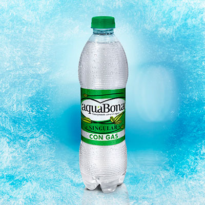 Aquabona Singular con gas botella 500ml_azul_simbolo hielo-min