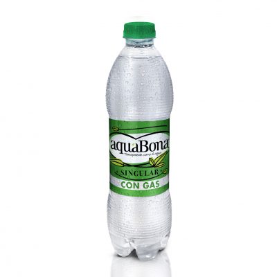 Aquabona Singular con gas botella 500ml_blanco