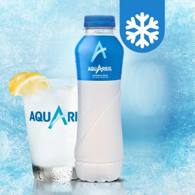 Aquarius Limón botella 500ml_vaso_azul_simbolo hielo-min