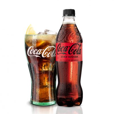 Coca-Cola Zero Azúcar botella 500ml_vaso_blanco_New