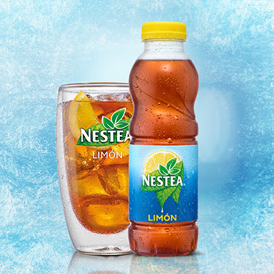 Nestea Té Negro Limón botella 500ml_vaso_azul_simbolo hielo-min